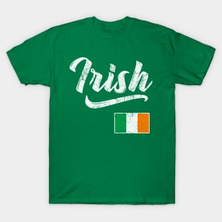 Irish Flag Of Ireland St Patrick's Day Vintage Fade T-Shirt